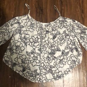 Floral Open Shoulder Blouse